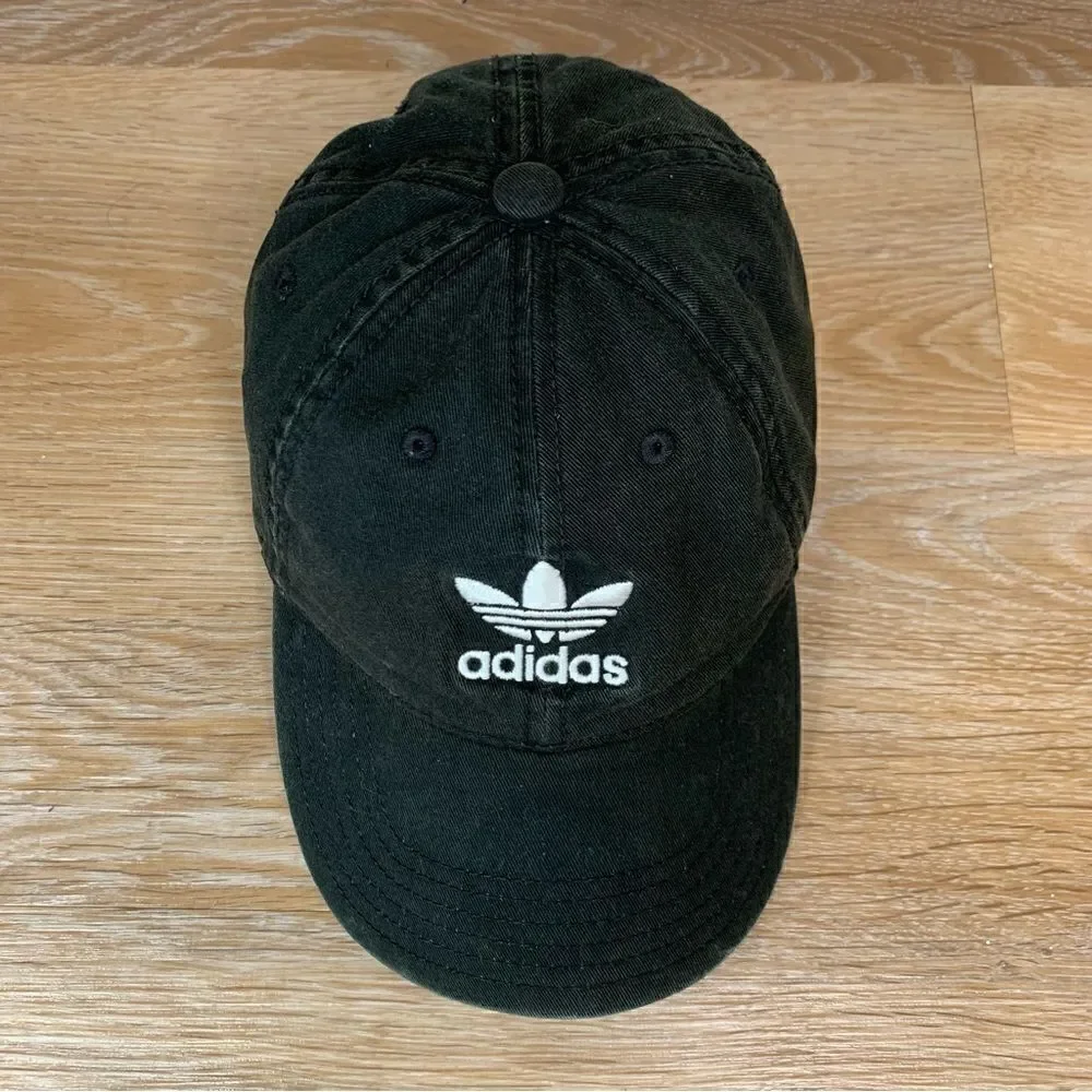 Adidas Vintage Unisex Black Adjustable Strapback Hat